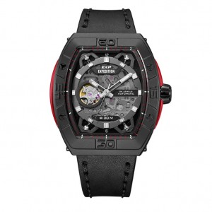 Expedition 6800 Black Red Black Leather Automatic MALIPBARE